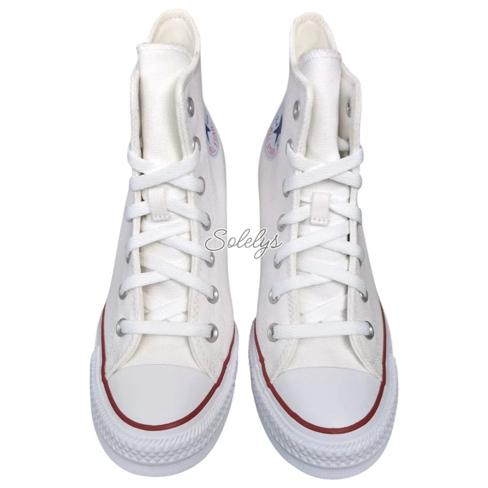 Converse Chuck Taylor All Star Hidden Wedge Platform White Sneaker 10 NEW - Picture 2 of 10